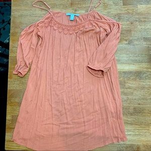 Cold Shoulder, Light Coral Dress